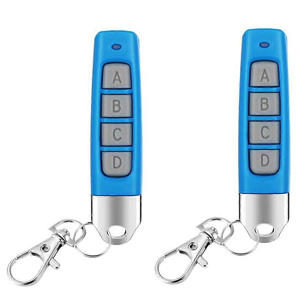 2pcs 433MHz Remote Control Compact Wireless Duplicator for Garage Doors Gates Systems Universal Compatibility Blue