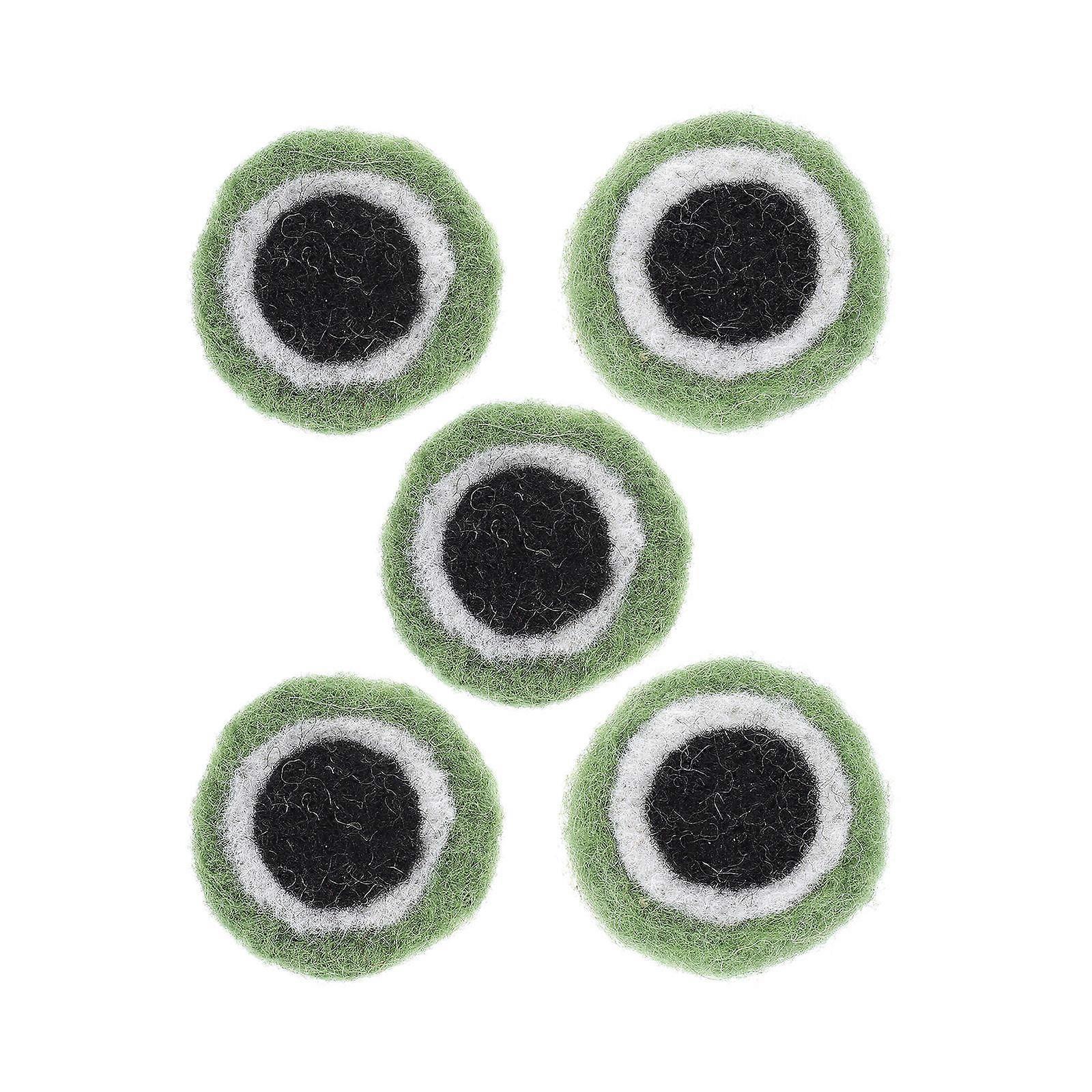 Felt Frogs Eyes Wool Felt Accessories for Craft Making 5Pcs