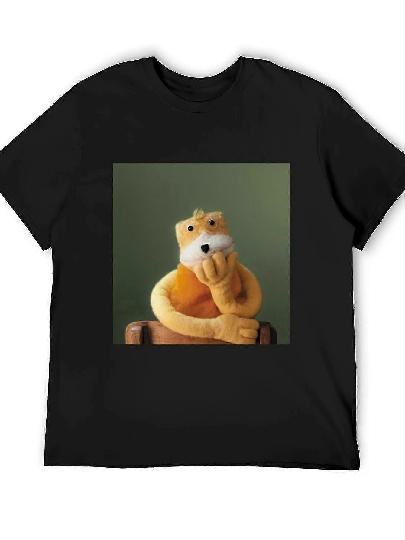 تي شيرت مستر أويزو فلات إريك جرافيك للرجال - تي شيرت أسود بتصميم إريك مسطح برتقالي ، قميص قطني فضفاض بوزن ثقيل 180 جم ، Ma-DSFHK19