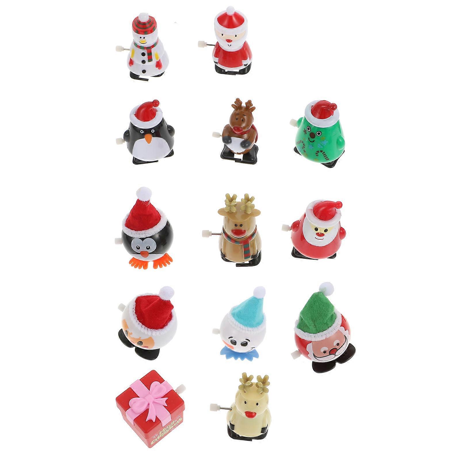Christmas Wind-Up Toy Cute Clockwork Playthings 13Pcs for Kids Playing