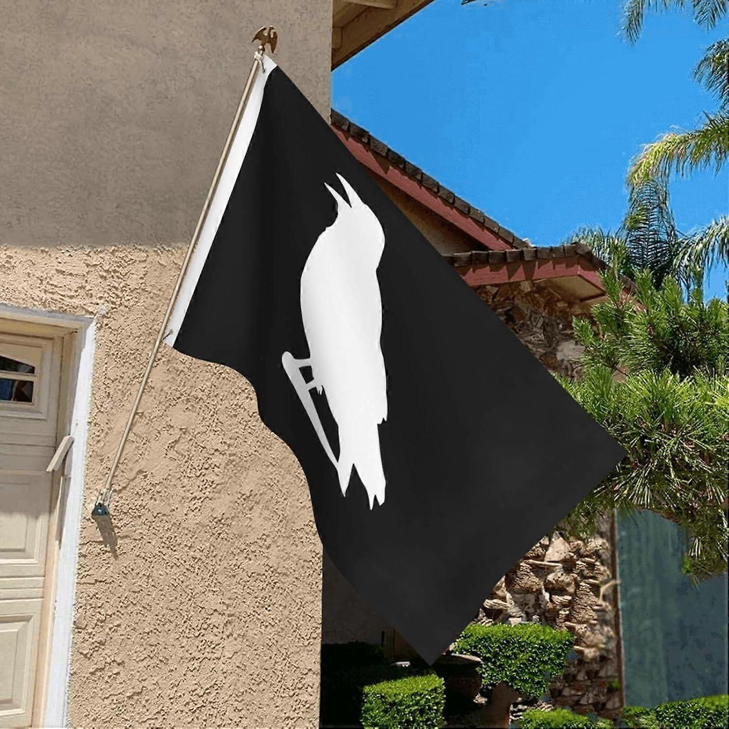 Krähensilhouette Flagge rq 0505