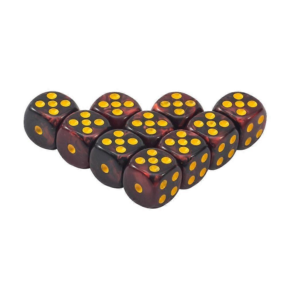 10Pcs/set D6 12mm Colored 6-sided DND Dice Translucent Colors Role-Playing Polyhedral Dice Acrylic Party Game Table Game