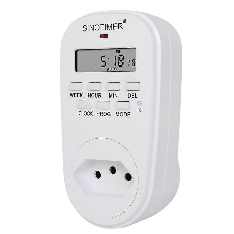 Brazil BR Plug Outlet 7 Day Weekly Programmable Digital Plug Timer Switch Time Relay Wall Clock Power Socket AC 110V 120V 220V