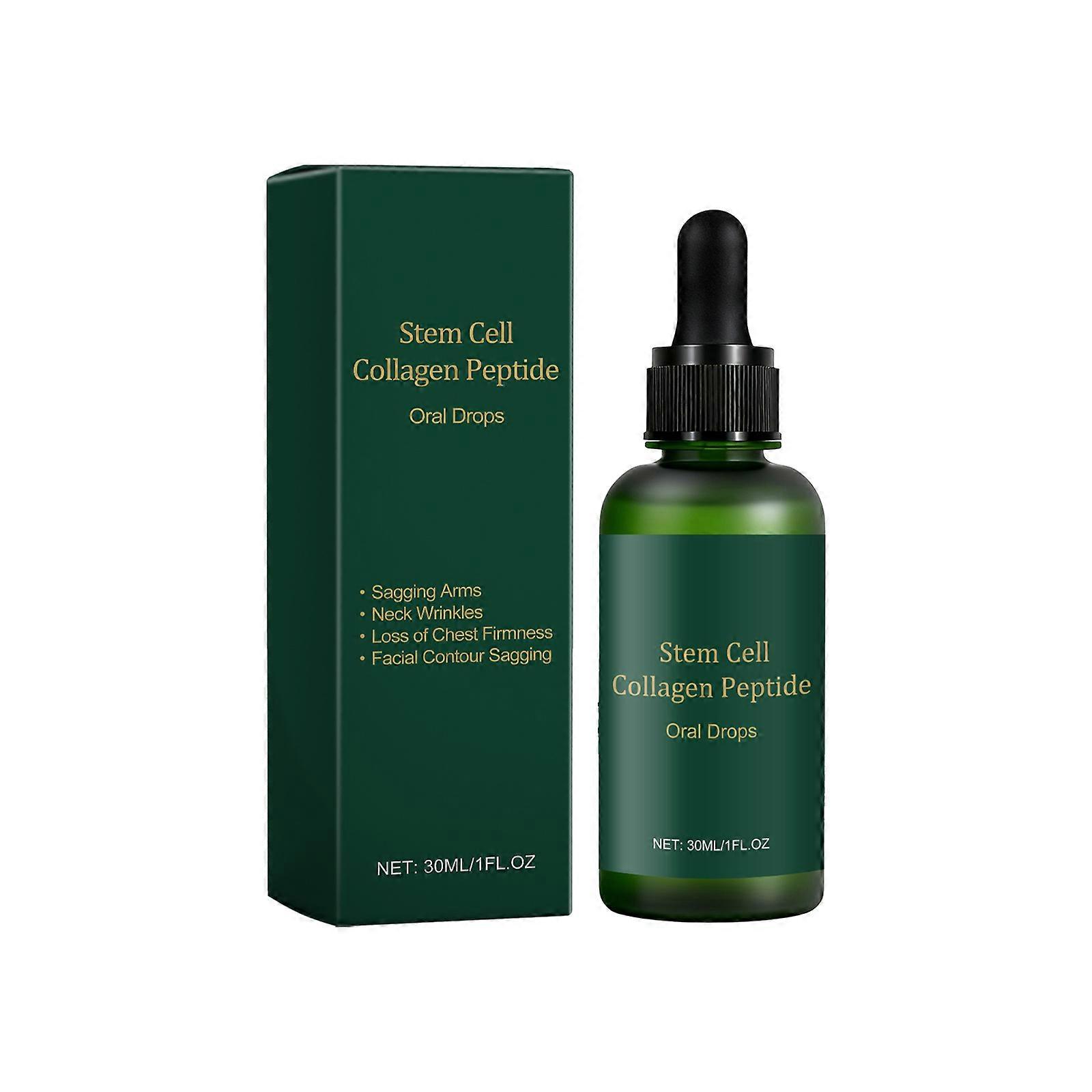 Anti-Wrinkle Stem Cell Collagen Peptide Drops - Hydrolyzed Liquid Collagen