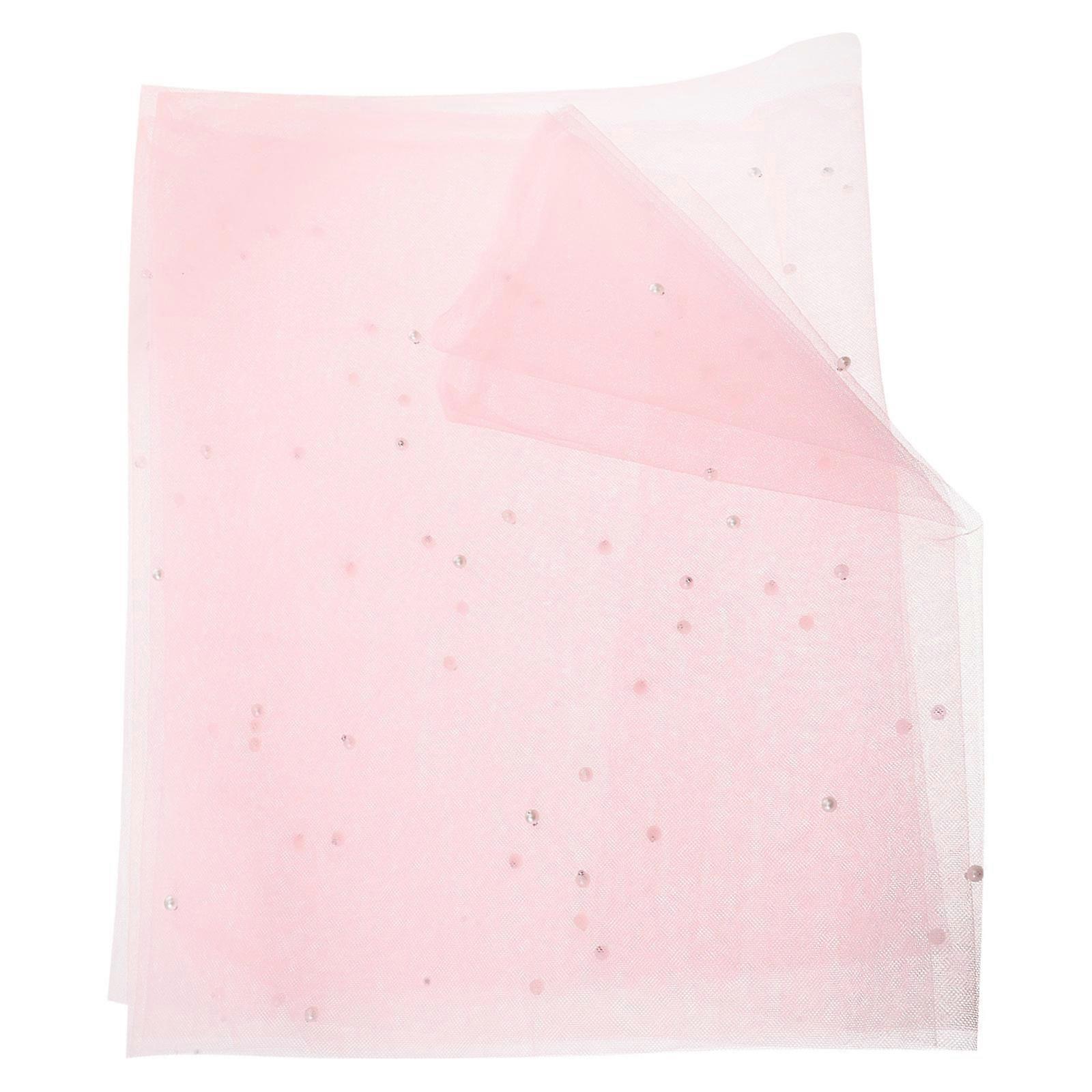 Pearl Table Runner Romantic Wedding Dining Table Ornament Mesh for 1Pack