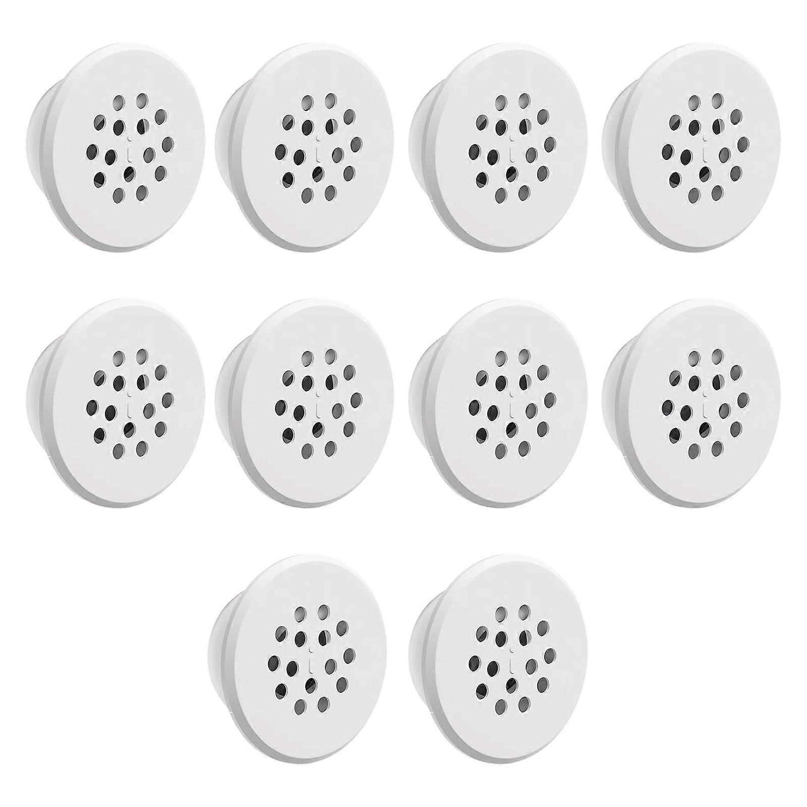 10pcs Quick Setups Sink Plugs Featuring Decorative Function & Simple Operation Basin Overflows Cover for Overflows Hole  White