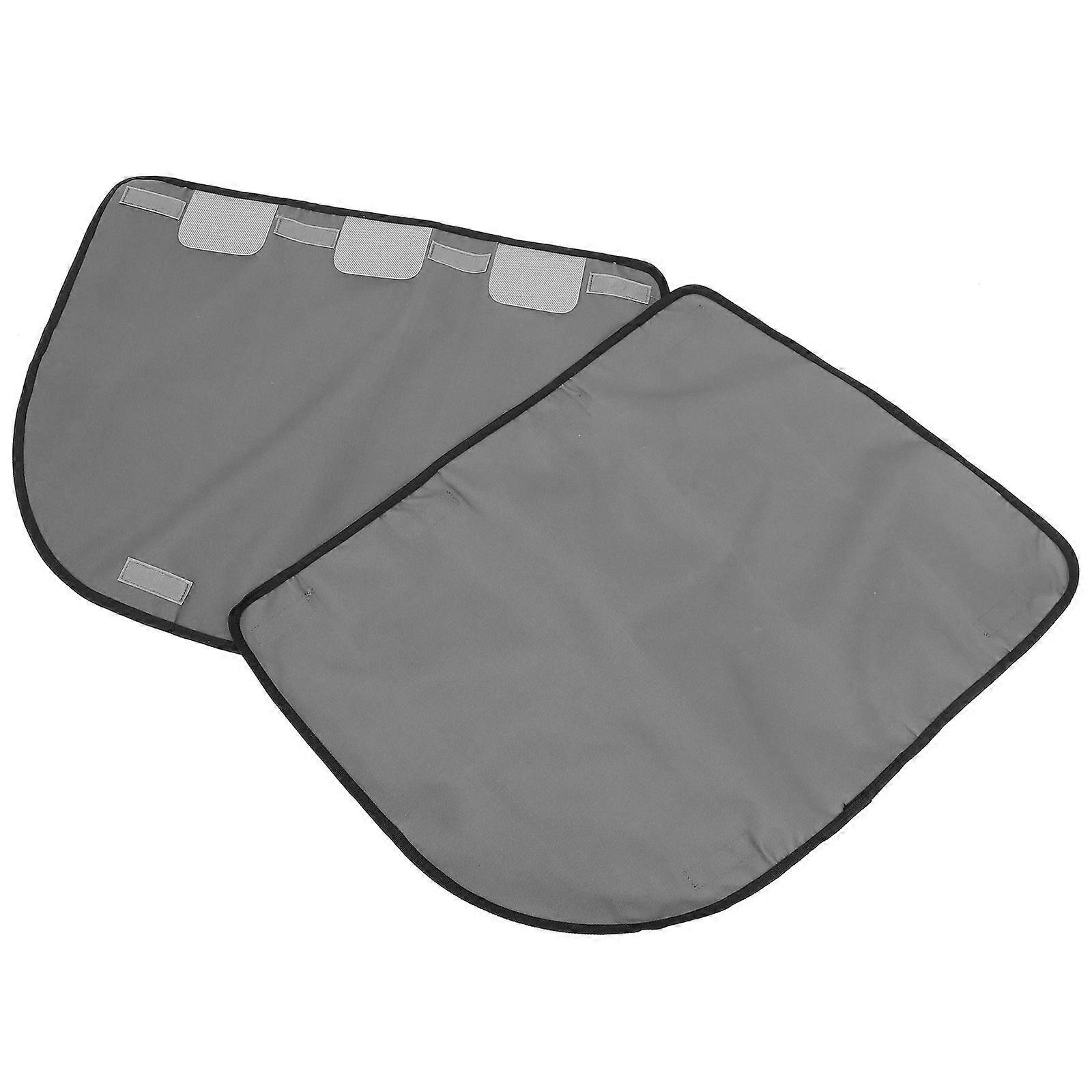 Vehicle Door Inside Guard for Pets with Durable Anti Scratching Cover in Dark Grey Fabric Designed for Car Travel with 1 Pair