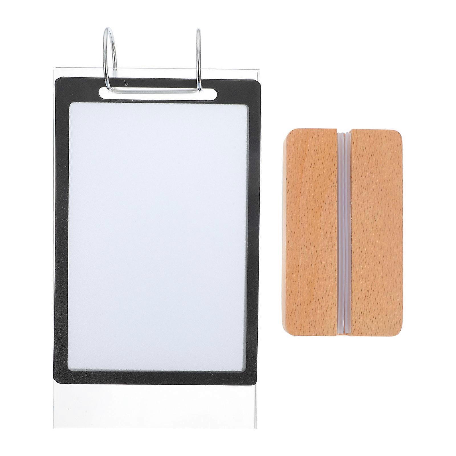 Wooden Menu Display Stand for Displaying Multipurpose Double Side Clear Display Rack