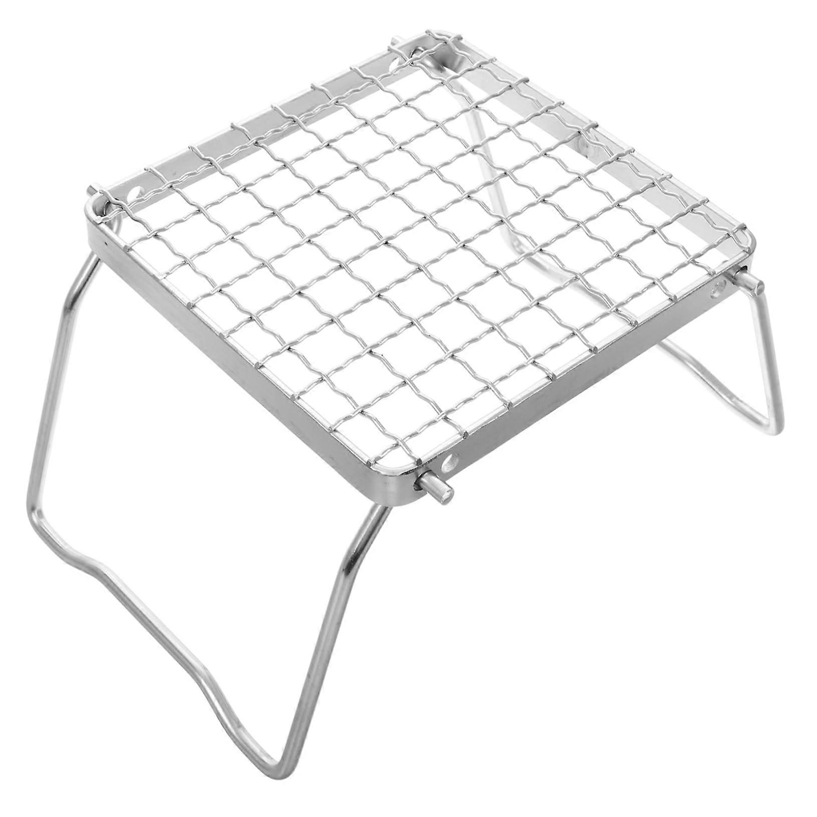 Camping Grill Grate Foldable Stainless Steel Portable BBQ Rack for Campfire Cooking