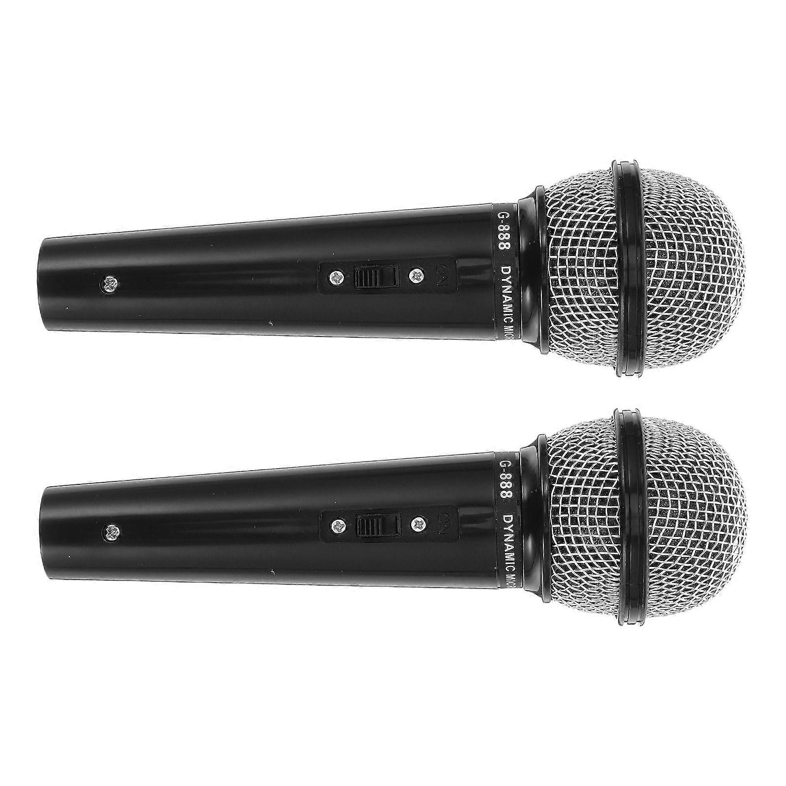 Microphone Toy Simulation Microphone Models for Kids Pretend Play 2Pcs