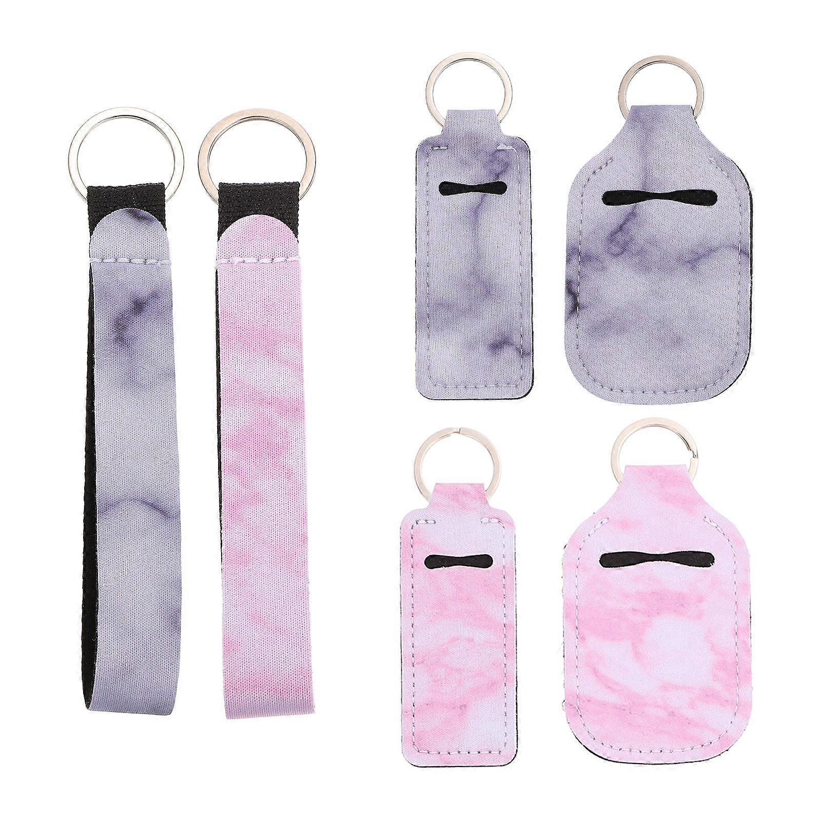 Assorted Color Neoprene Keychain Protective Covers for Storage 6Pcs