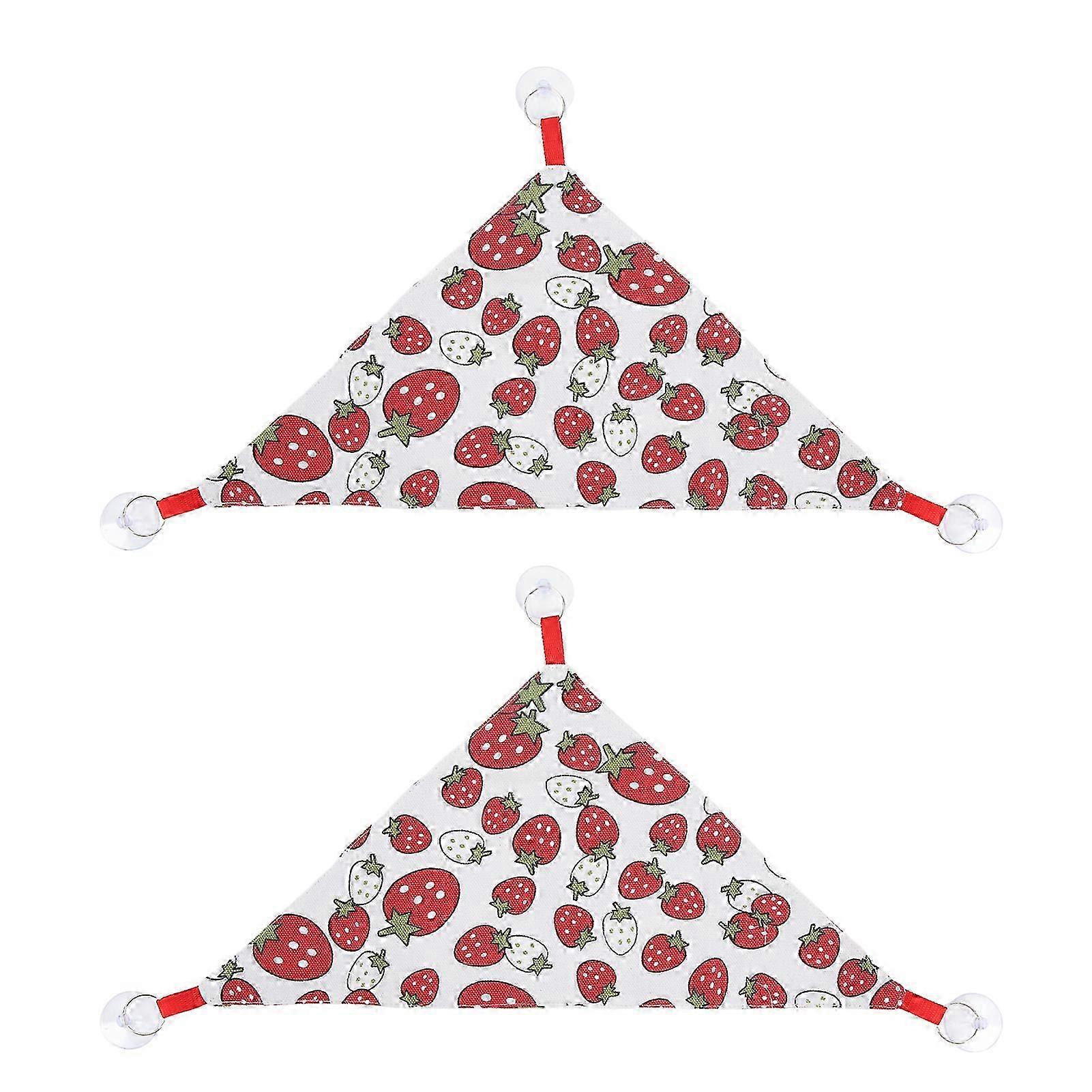 Strawberry Pattern Reptile Hammock, Mesh Bed for Small Pets 26-27s