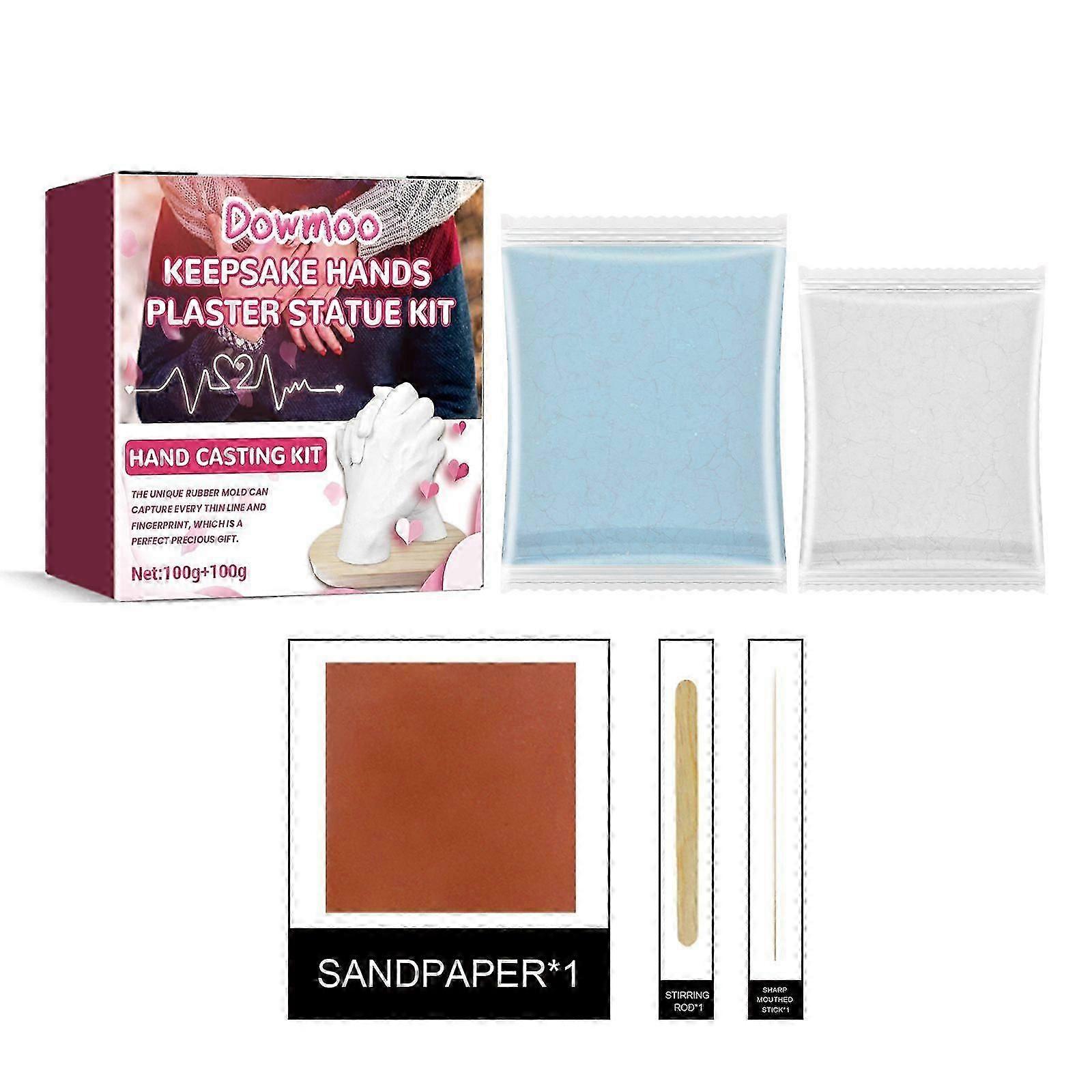 Hand Casting Kit - 3D Hand Model Plaster for Memorable Gifts & Crafts