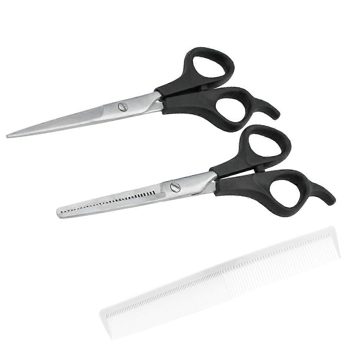 Professional Hair Cutting Scissors Set with Thinning Shears and Comb for Smooth Styling