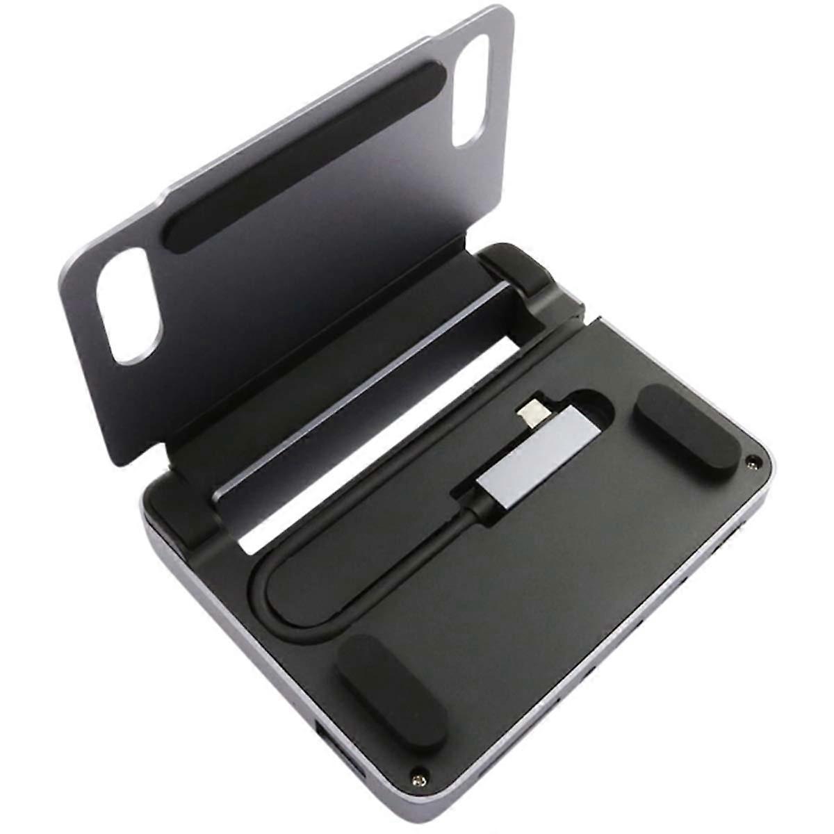 Multifunctional USB-C Docking Station HDMI RJ45 SD Ultra Practical, Grey