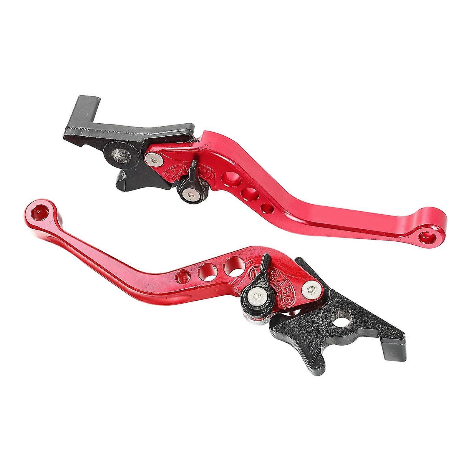 Replacement Aluminum Motorcycle Brake Lever Handle Focused on Braking Efficiency and Custom Appearance Optimization  Red