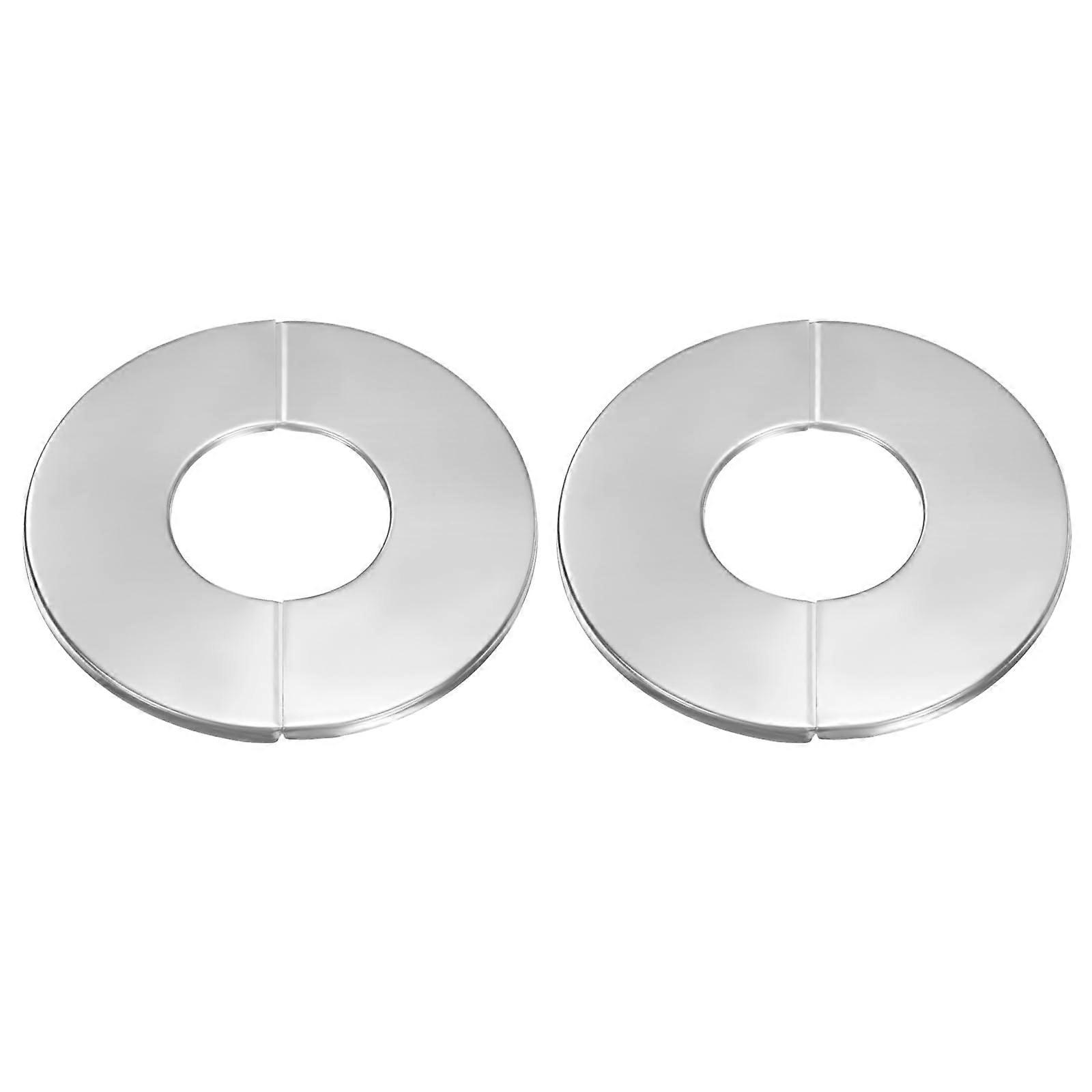 2pcs 42mm Split Pipe Escutcheon Cover Stainless Steel Flange SelfAdhesive Gap Concealing Rustproof