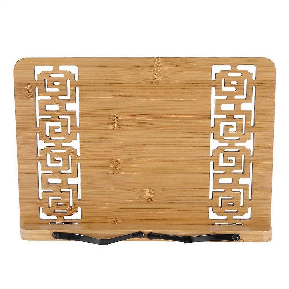 Hand-carved adjustable bamboo book stand, reading textbook holder