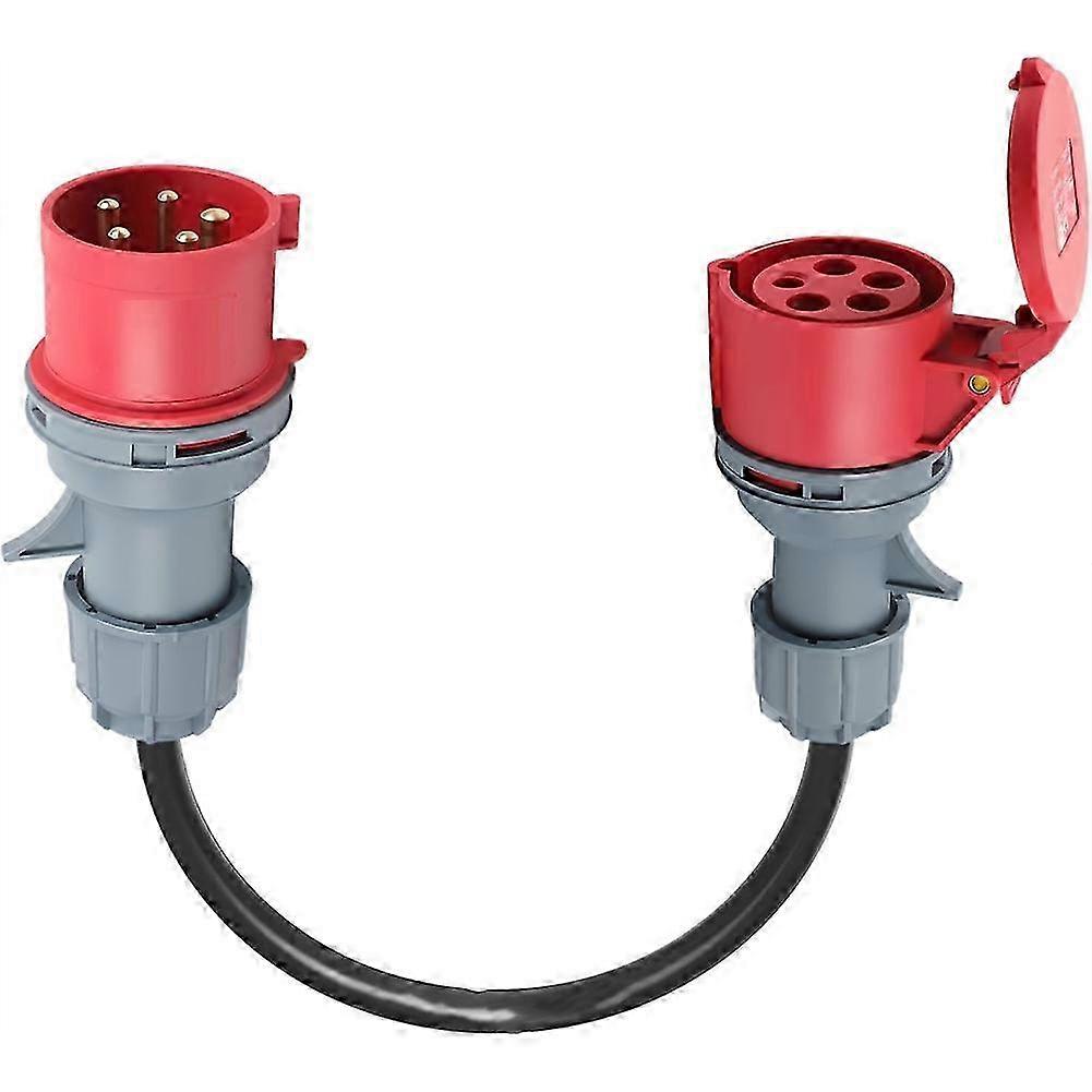 5 Pin 16A Male to 32A Female CEE Adapter EV Charger Extension Cord 400V