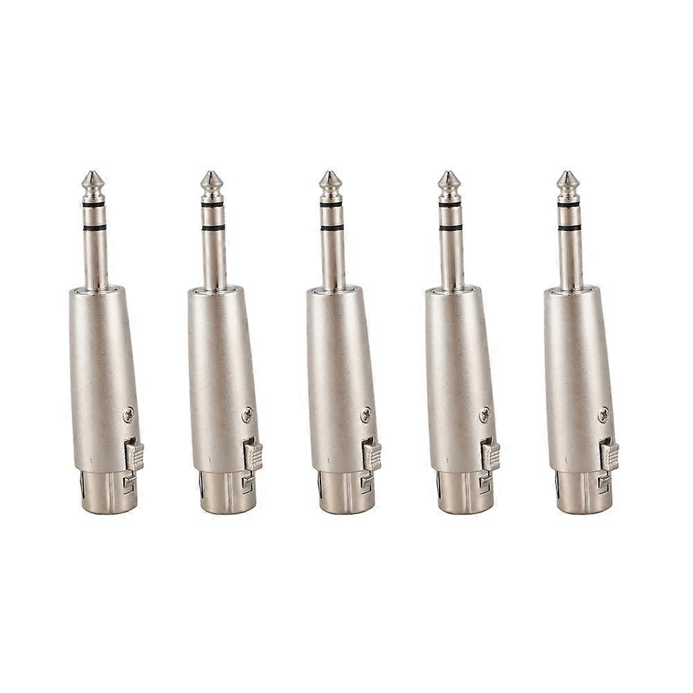 5X XLR to Female 6.3mm JACK LEAD PLUG Mic Microphone Patch Cable Adapter
