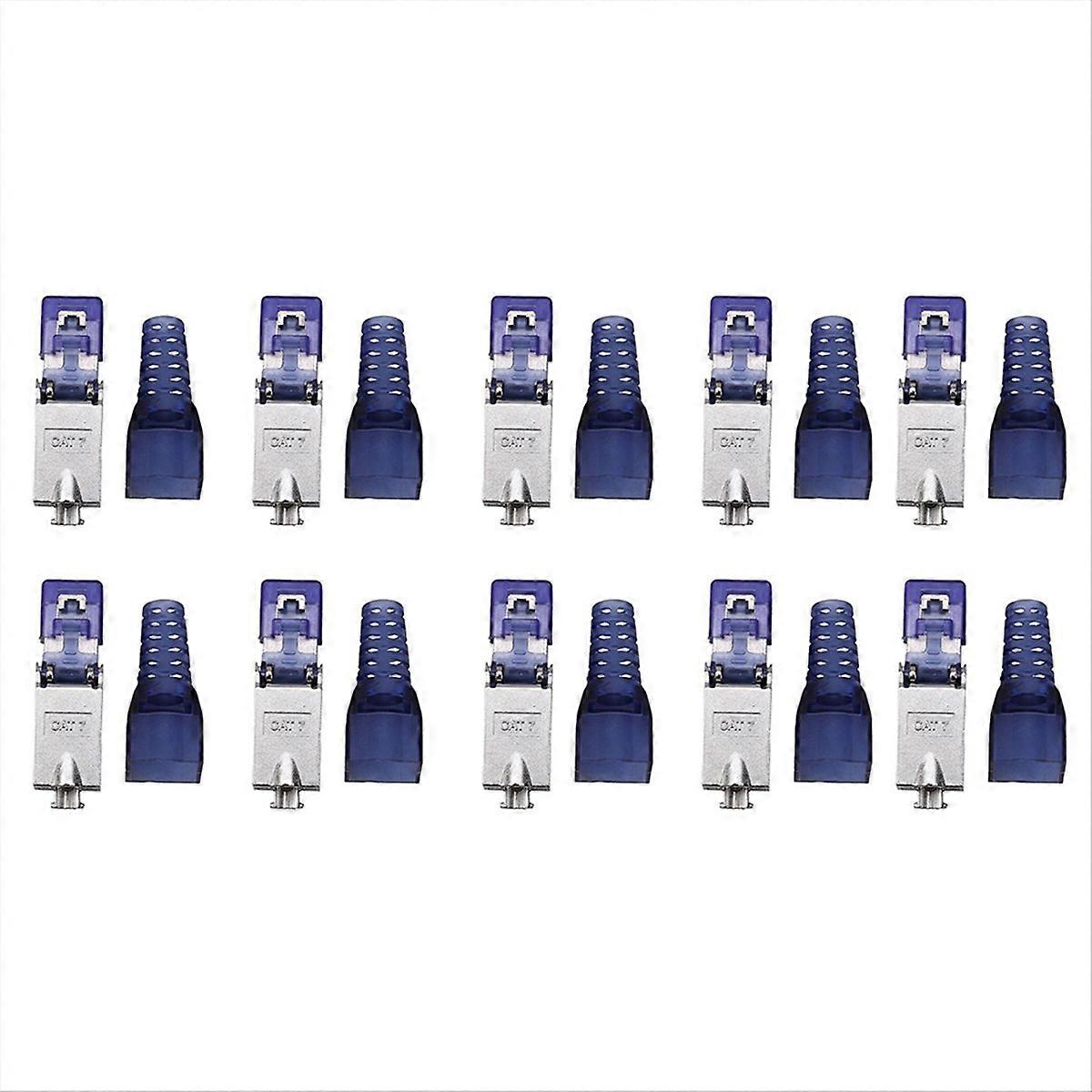 10Pcs CAT7 RJ45 Connector Plug Without Crimping Tool 23/24AWG A