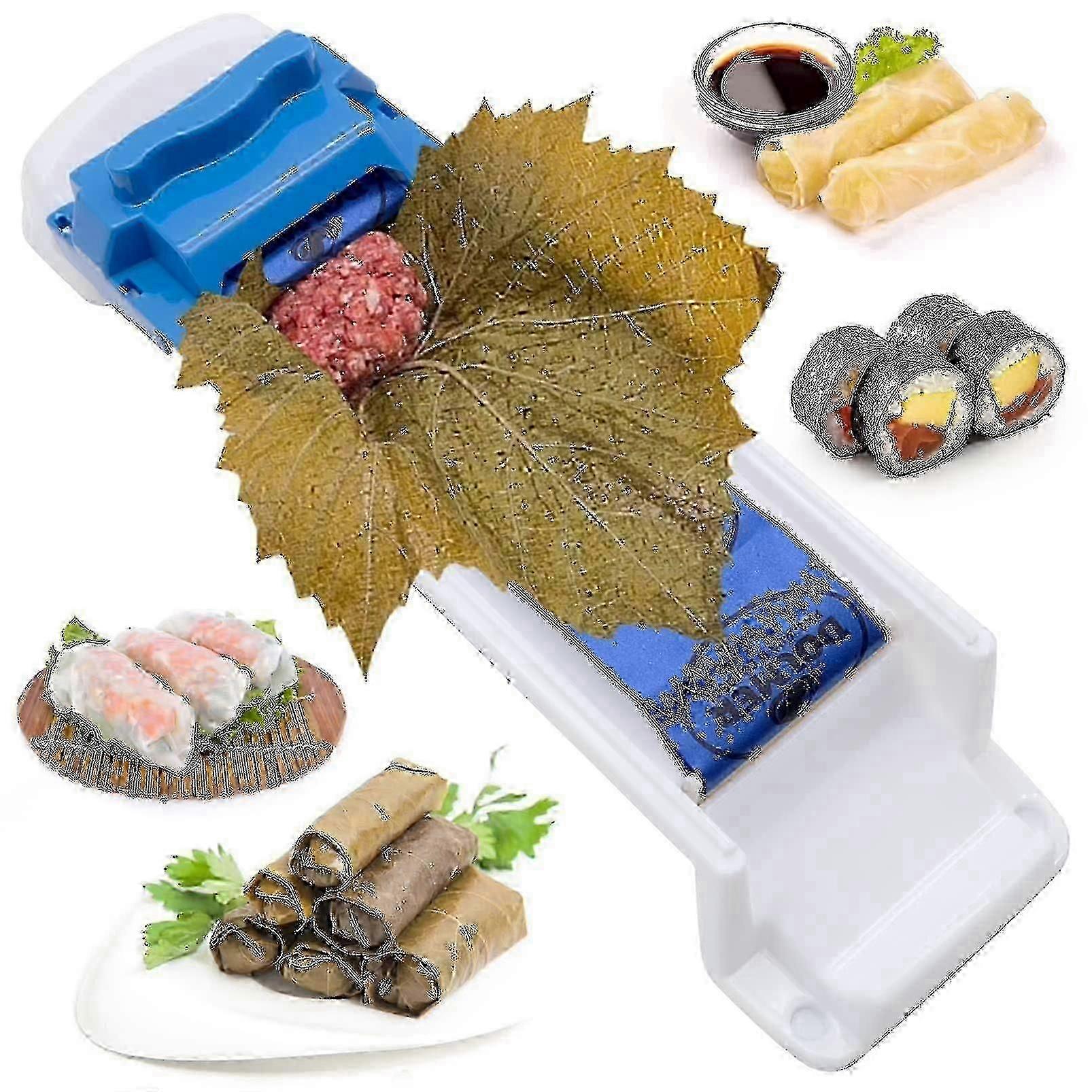Grape Leaves Rolling Machine  Stuffed Vine Leaves Rolling Tool Cabbage Leaves Meat Roller Spring Roll Machine Kitchen Vine Leaf Roller - KC