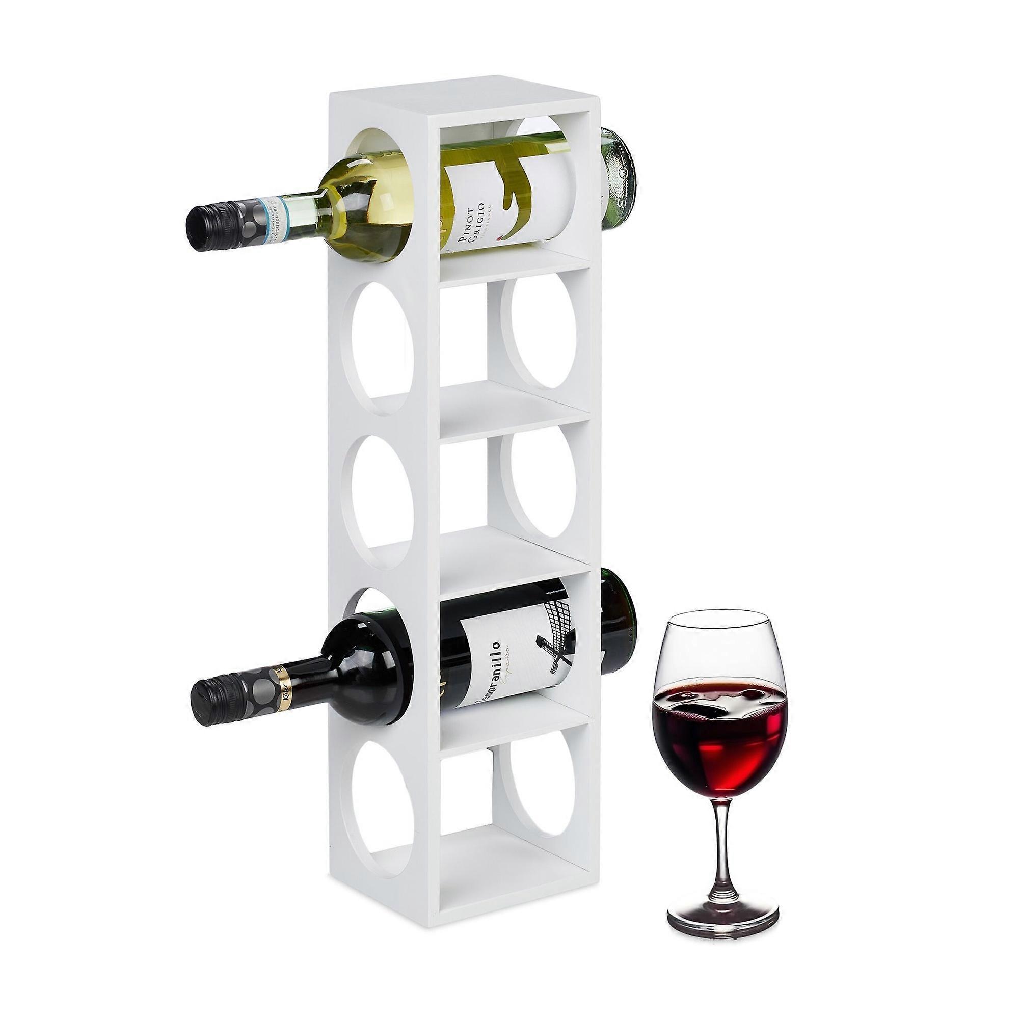 Bamboo wine rack in white