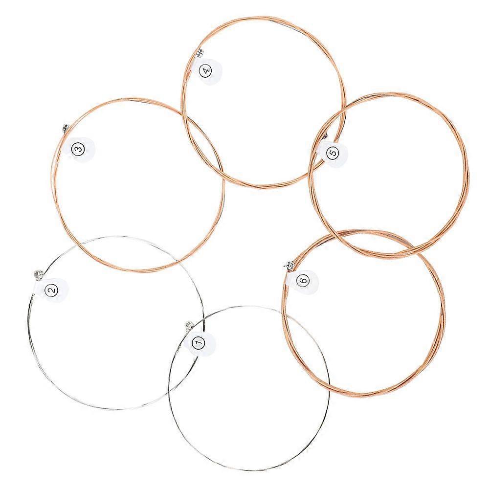 6Pcs Wood Guitar Strings Guitar Strings Guitar Replacement String Guitar String