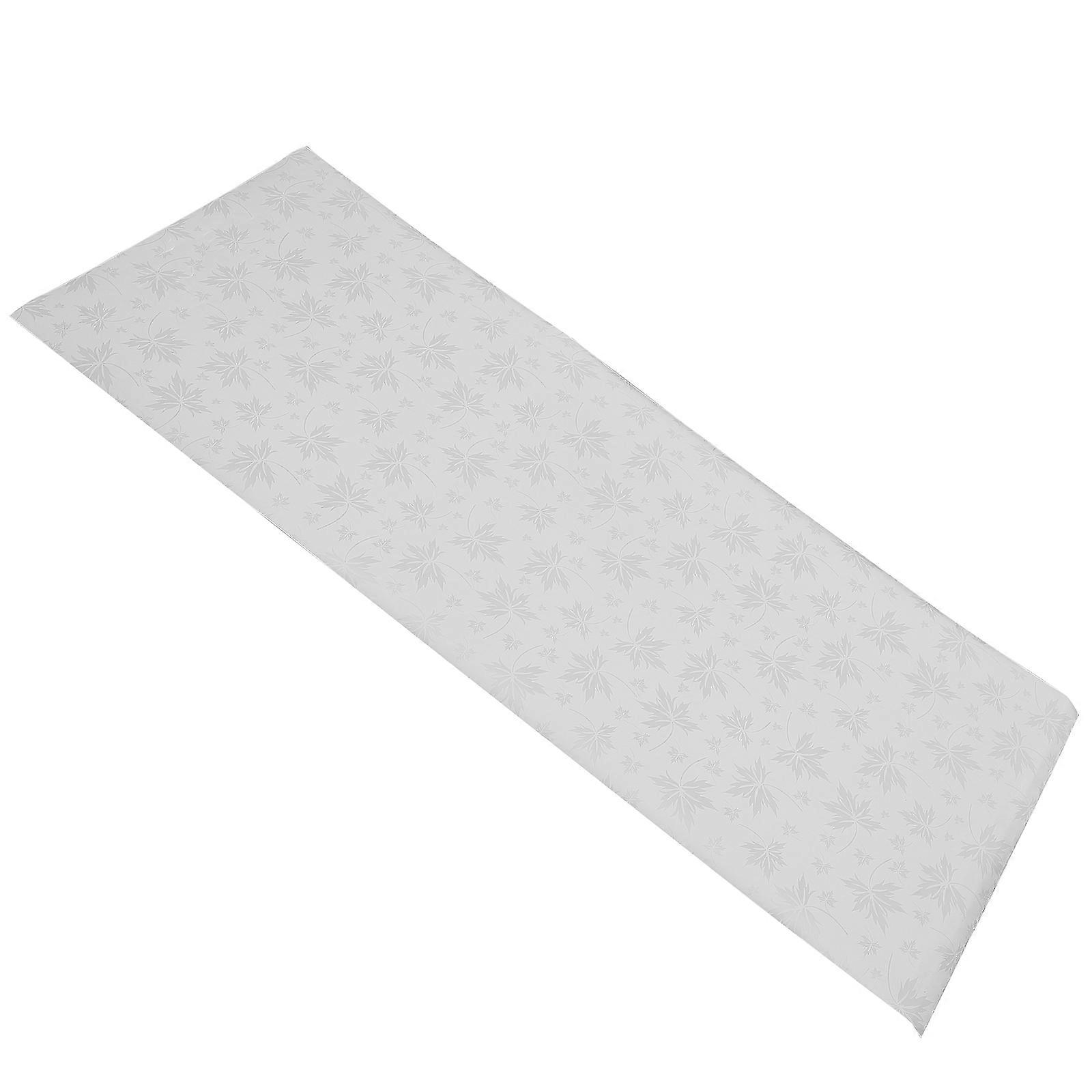 Lamp Shade Material PVC for DIY Use 2 Rolls White Maple Leaf Pattern