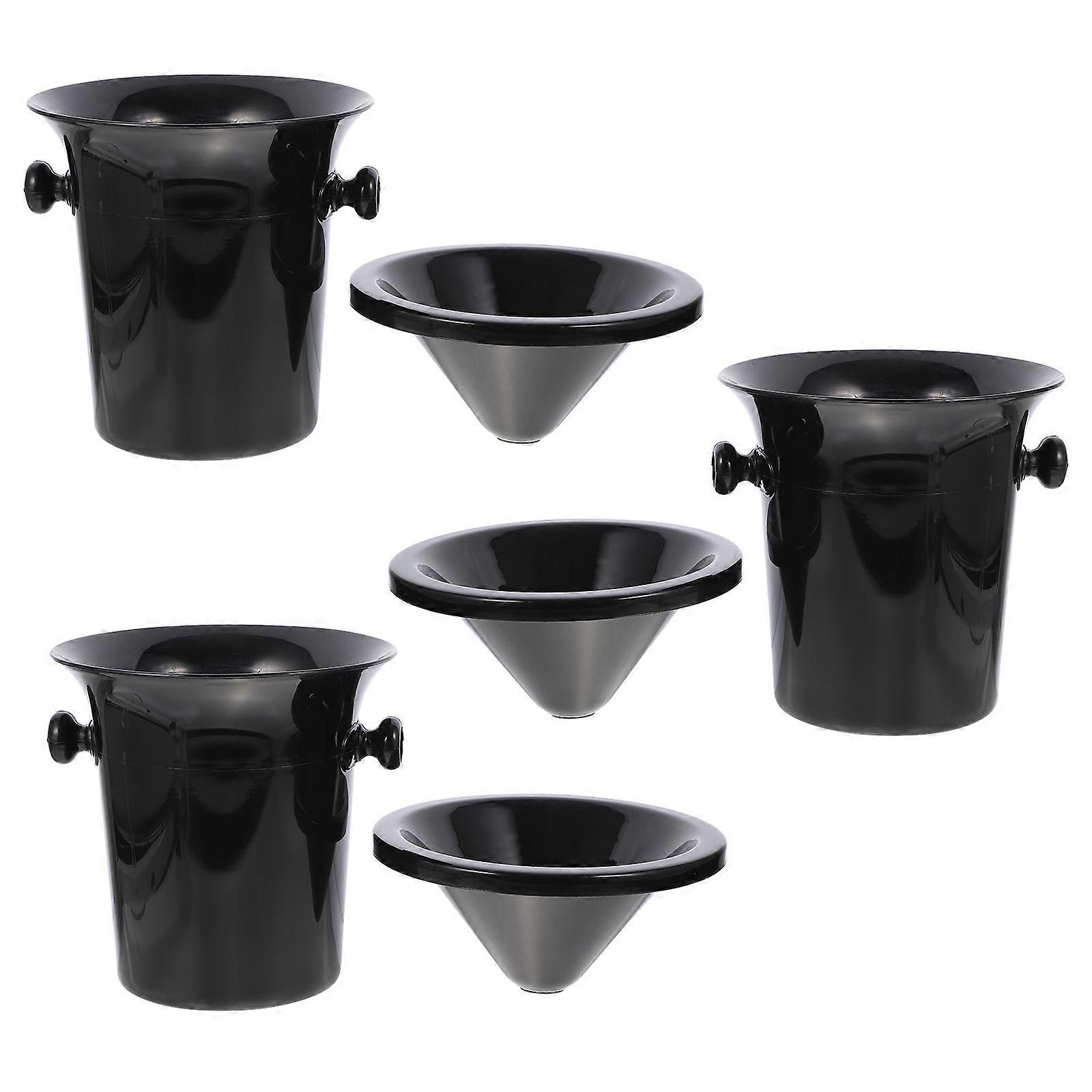 Plastic Wine Tasting Spittoon Wine Dump Bucket for Storage Use 3Pcs