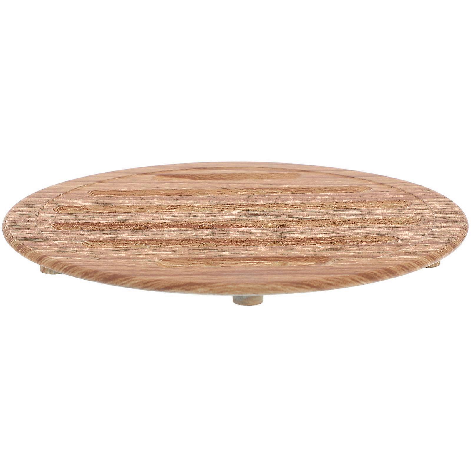 Insulated Placemat Water Kettle Pad For Kitchen Use Dining Table Round Khaki Multi-functional 1Set