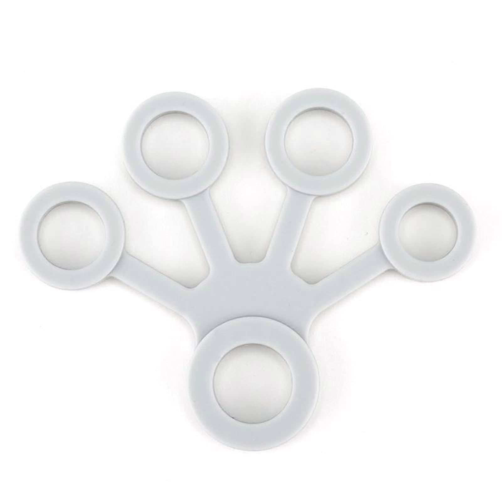 Silicone Finger Exercise Ring White Hand Therapy Pull Ring for Grip Training and Rehabilitation