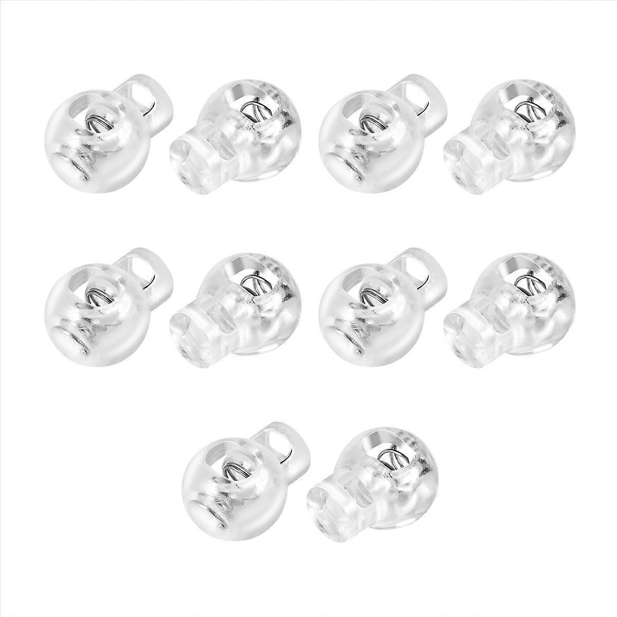  Plastic Toggle Spring Stop Single Hole String Cord Locks 10 Pcs