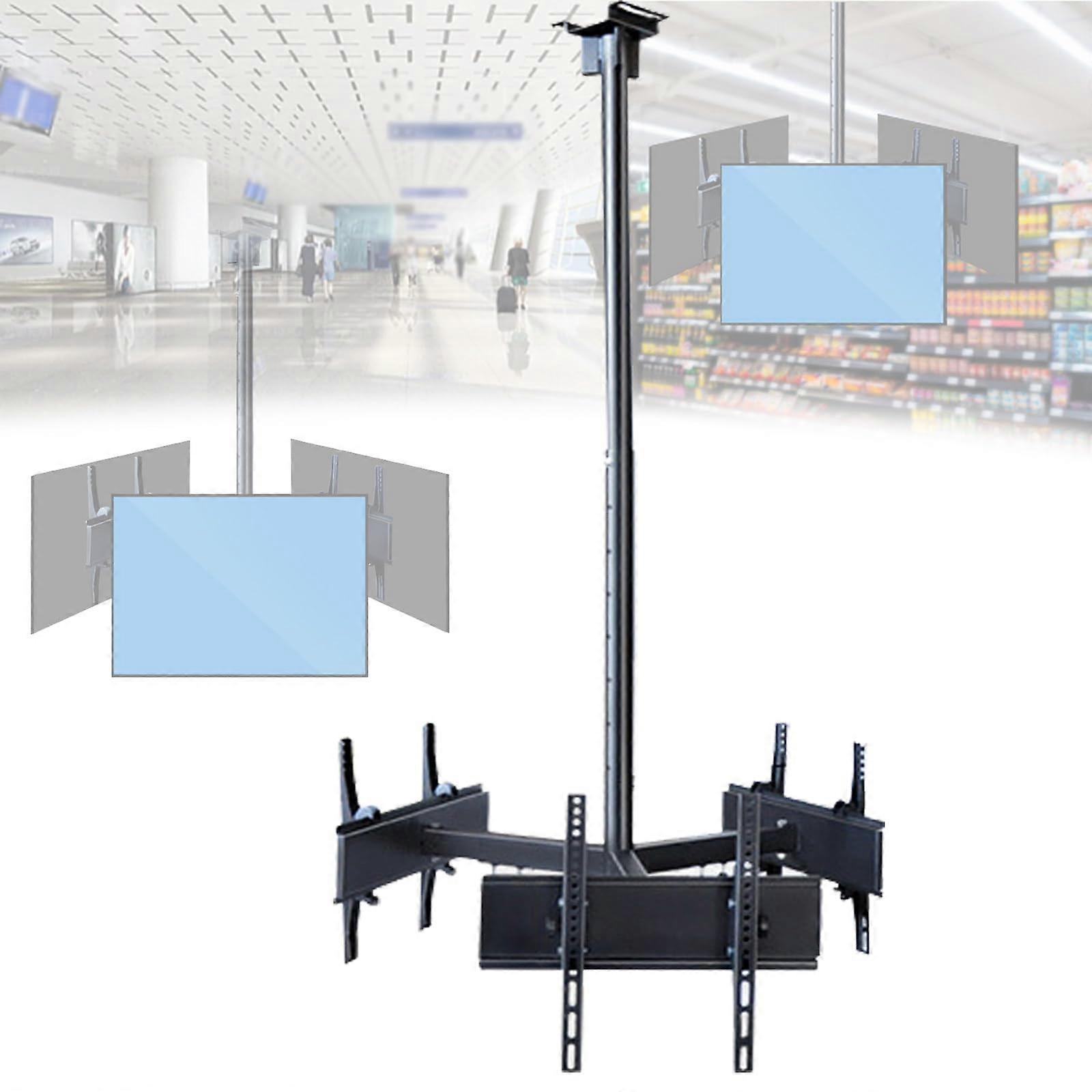 Motorized FlipDown Ceiling TV Mount 3275 Inch, 360° Rotating Adjustable Height Triple Screen Bracket