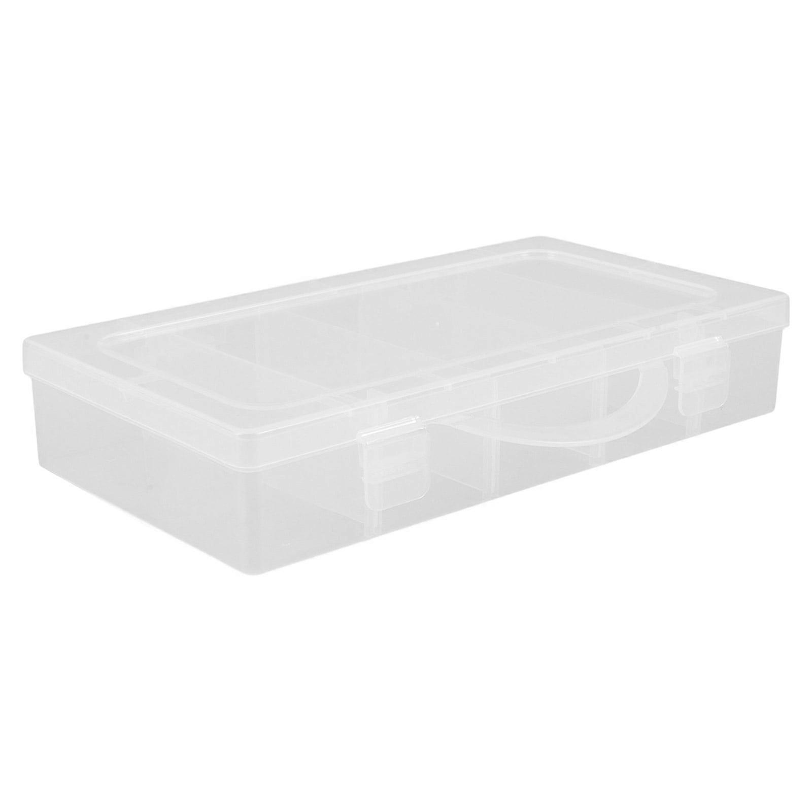 Transparent Rectangular Storage Case with Large Capacity for Tools and Jewelry 1Pcs