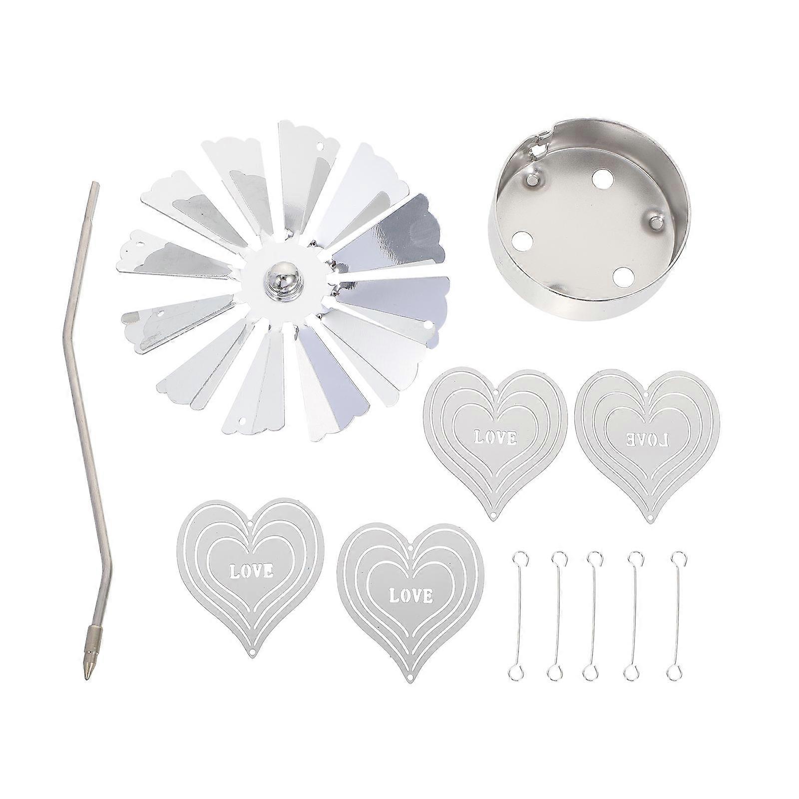 Rotating Candlestick Candlelight Dinner Decor for Silver Iron Tabletop