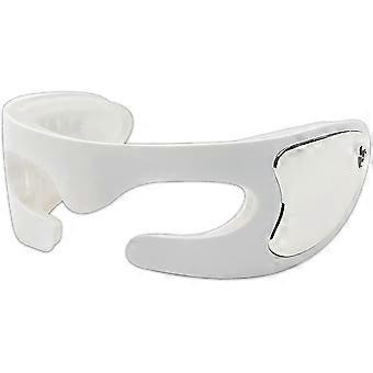 Rechargeable LED Eye Massager with Heat Therapy and Dual Vibration, Adjustable Headband Mask