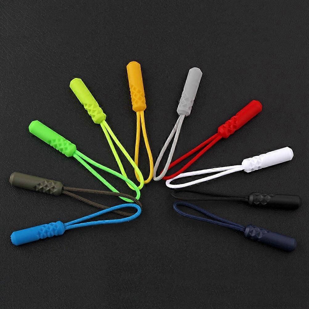 20Pcs Zipper Pull String for Luggage Zipper Puller Replacement Red Plastic Polyester Clothing