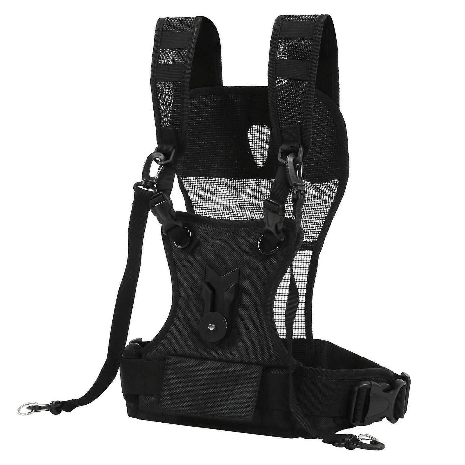 Dual Camera Strap Nylon Durable ComCompatible Withtable Breathable Adjustable Multi Carrier Chest Harness