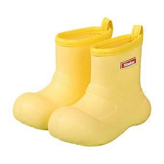 Kleinkind-Regenstiefel für Mädchen, mittelhoch, leichte Stiefeletten mit weicher Sohle, gelb, Größe 10,5–11 Jahre