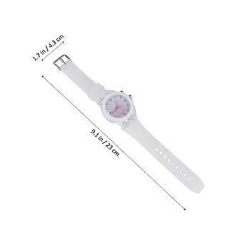 Kinderhorloge Speelgoed Lichtgevend Plastic Polshorloge voor Kinderen 1 Stuk Wit Snoepkleur