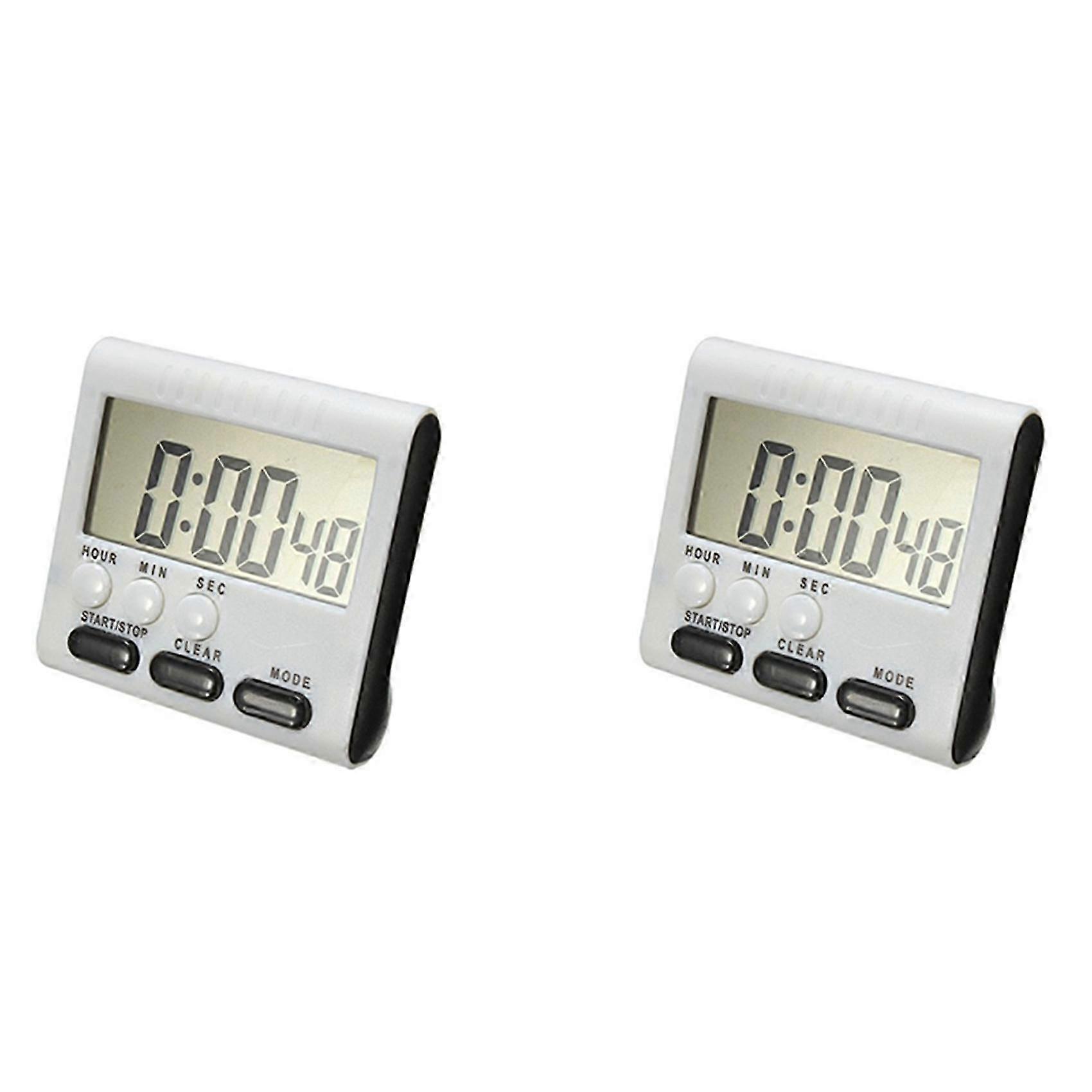 2X Digital Egg Timer / Kitchen Timer with Loud Alarm, Up and Down Function, Magnetic Stand