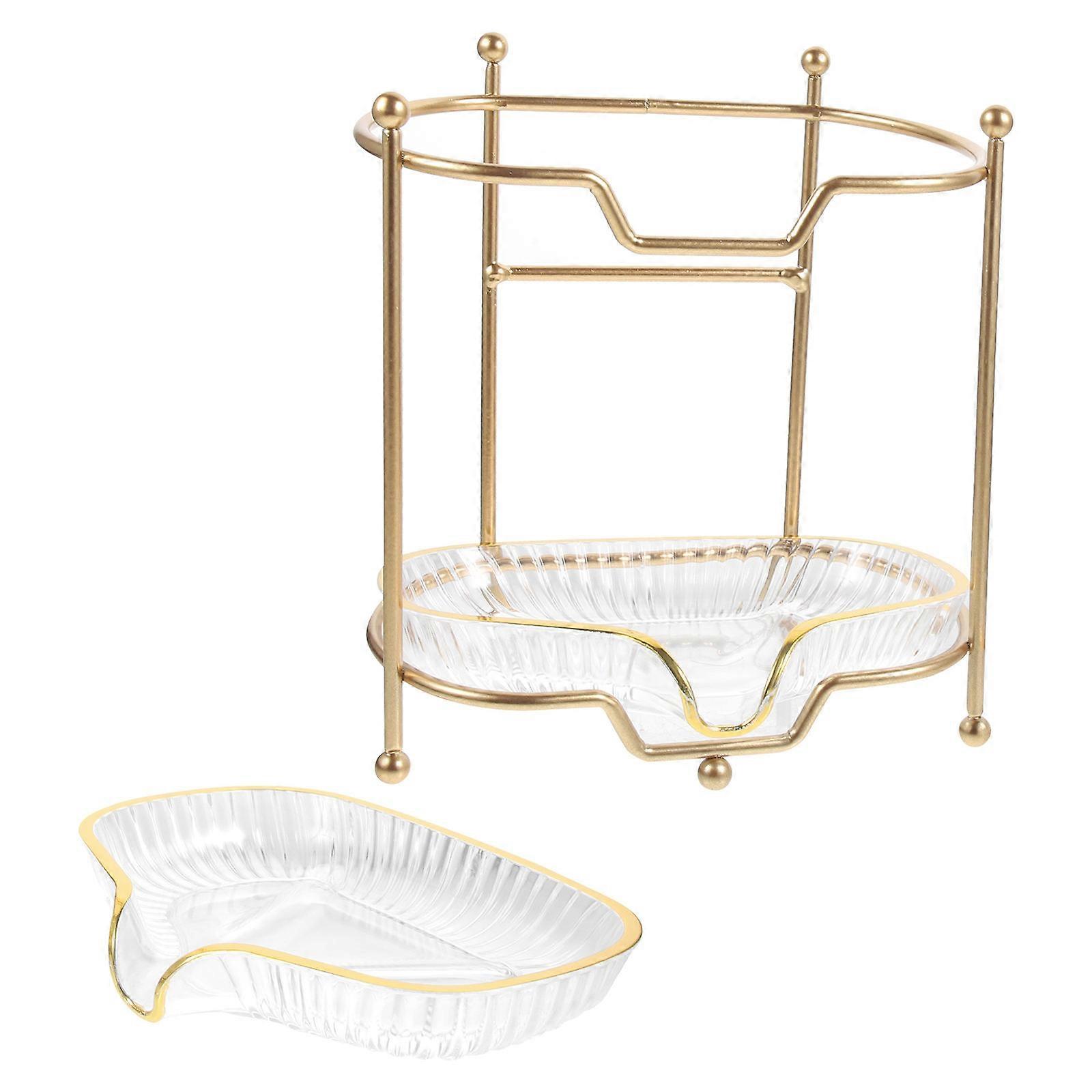 Double Layer Soap Holder for Storage Use with Self Draining Soap Tray
