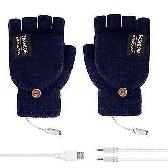 Guantes sin dedos con calefacción USB, guantes térmicos eléctricos con calefacción para escribir en exteriores (Tfd)