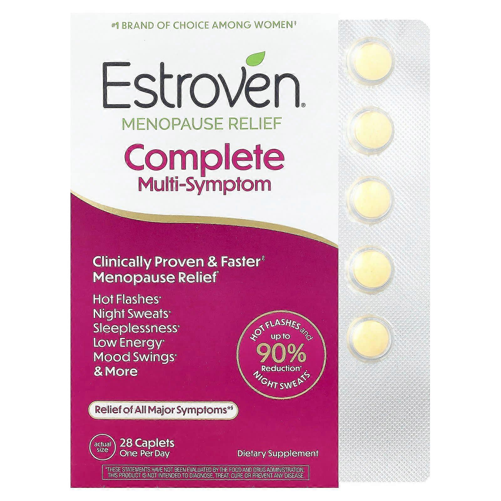 Estroven, Complete Multi-Symptom Menopause Relief, 28 Caplets