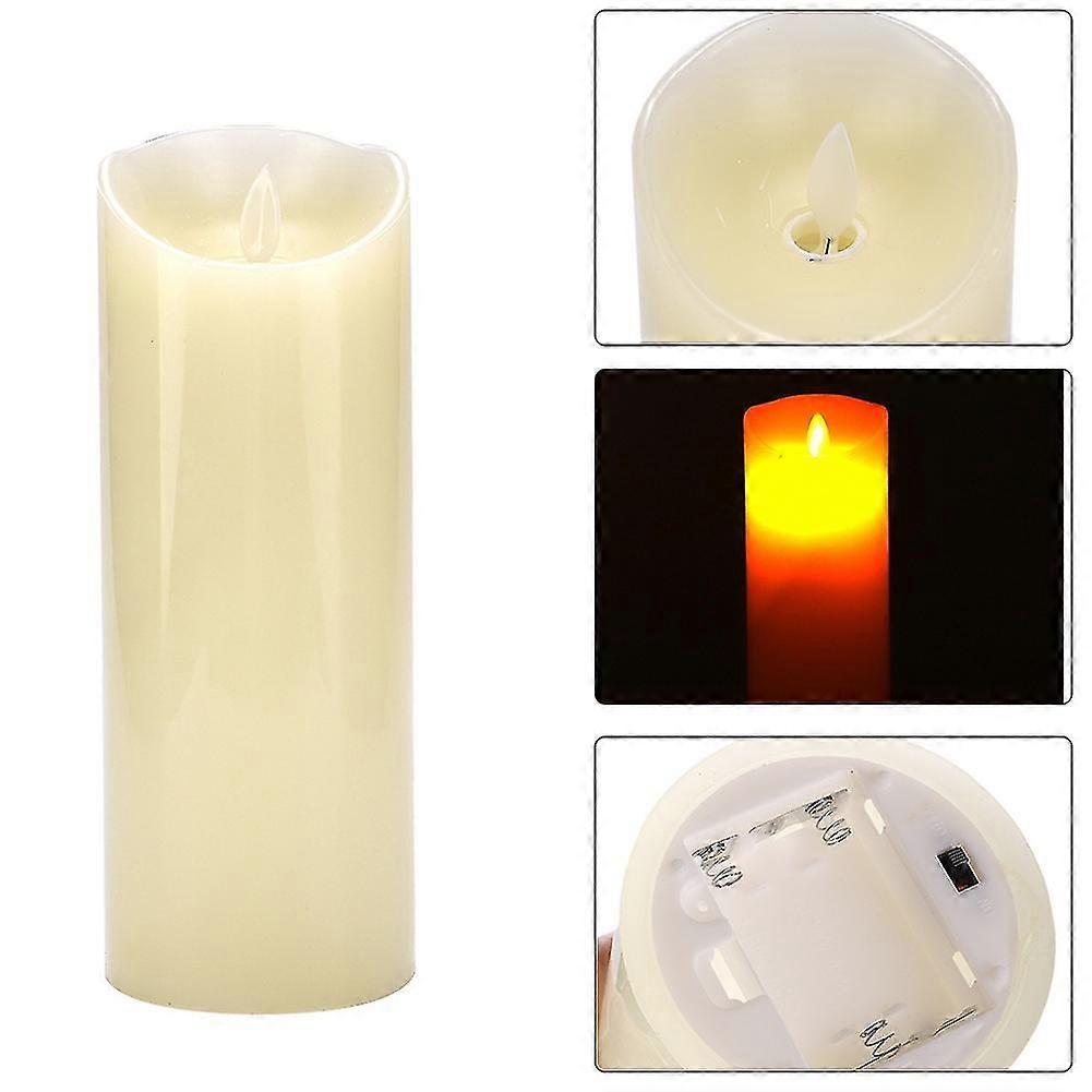 LED Candle Shape Light Lamp Flameless Good Decor with Remote Controller(10cm)