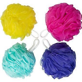 Shower Puff, Bath Puff, Sponge Loofah - Extra Large 80g, 4 Pack Body Scrubber