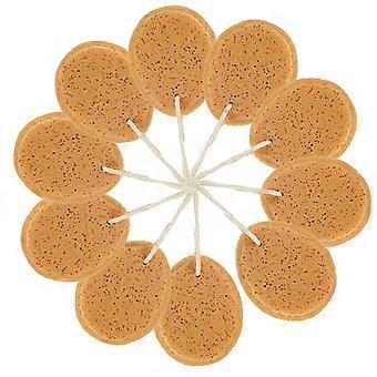 Bath Sponge Honeycomb Shower Sponge for Cleaning Use 10Pcs Brown