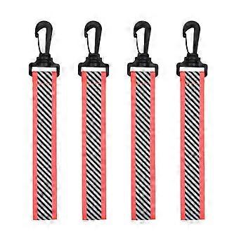 4pcs Wearable Reflective Strap Key Clip Fast Removal Design For Jogging Camping Enhances Nighttimes Roadside Protectionsc