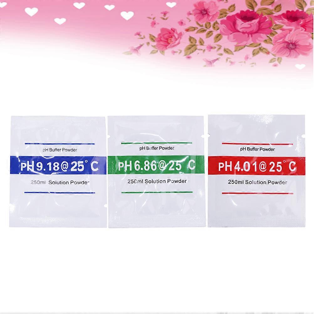 3PCS PH Calibration Solution PH Buffer Powder Solution Powder Distilled Water Solution